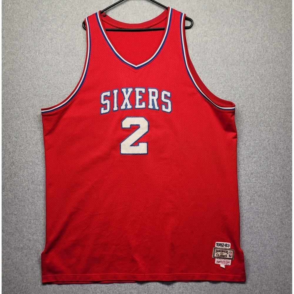 Philadelphia 76ers Hardwood Classics Moses Malone 1982-83‎ NBA Jersey Size 3XL